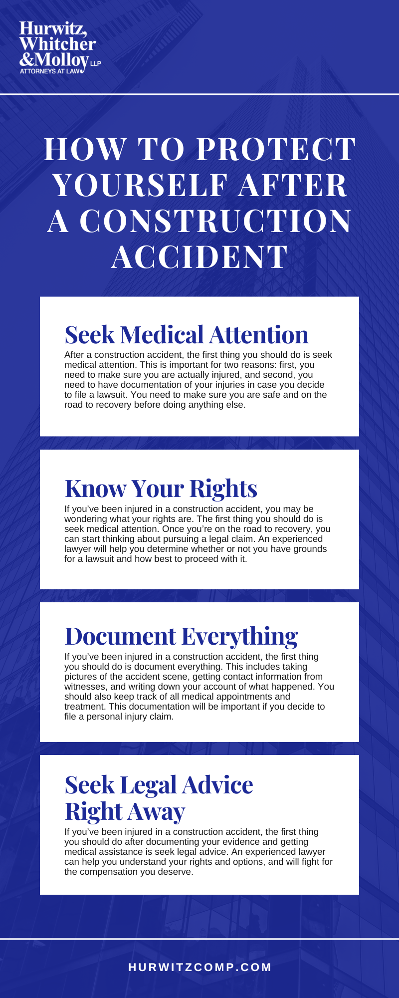 How To Protect Yourself After A Construction Accident Infographic